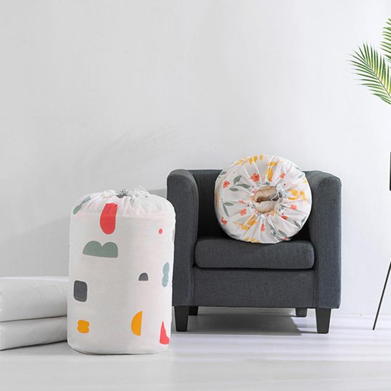 Portable Drawstring Storage Bag Pouch Quilt Storage Bag Closet Organizer Pouches Home Bedding Organizer Wardrobe Storage