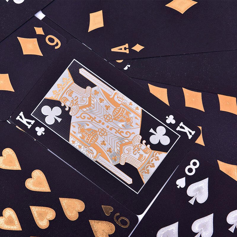 Waterproof Plastic Playing Card Game Black Poker Cards Waterproof Poker Games