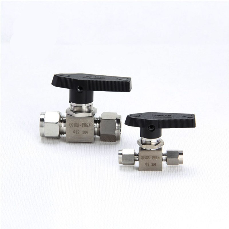 Stainless Steel 304 PARKER Mini Ball Valve straight in panel Ball valve