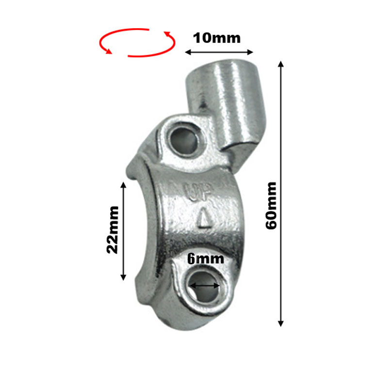 Motorrad Meister Zylinder Bremshebel Spiegel Klemme Rückspiegel Halfter Adapter für 22mm Lenker 10mm Gewinde