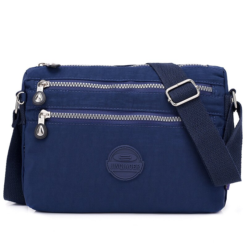 Delle Donne di modo del Sacchetto di Spalla Casual Nylon Crossbody sacchetto del Messaggero del Sacchetto A Più Strati Borse Borse Femminili Borse Sac A Main: Blu profondo