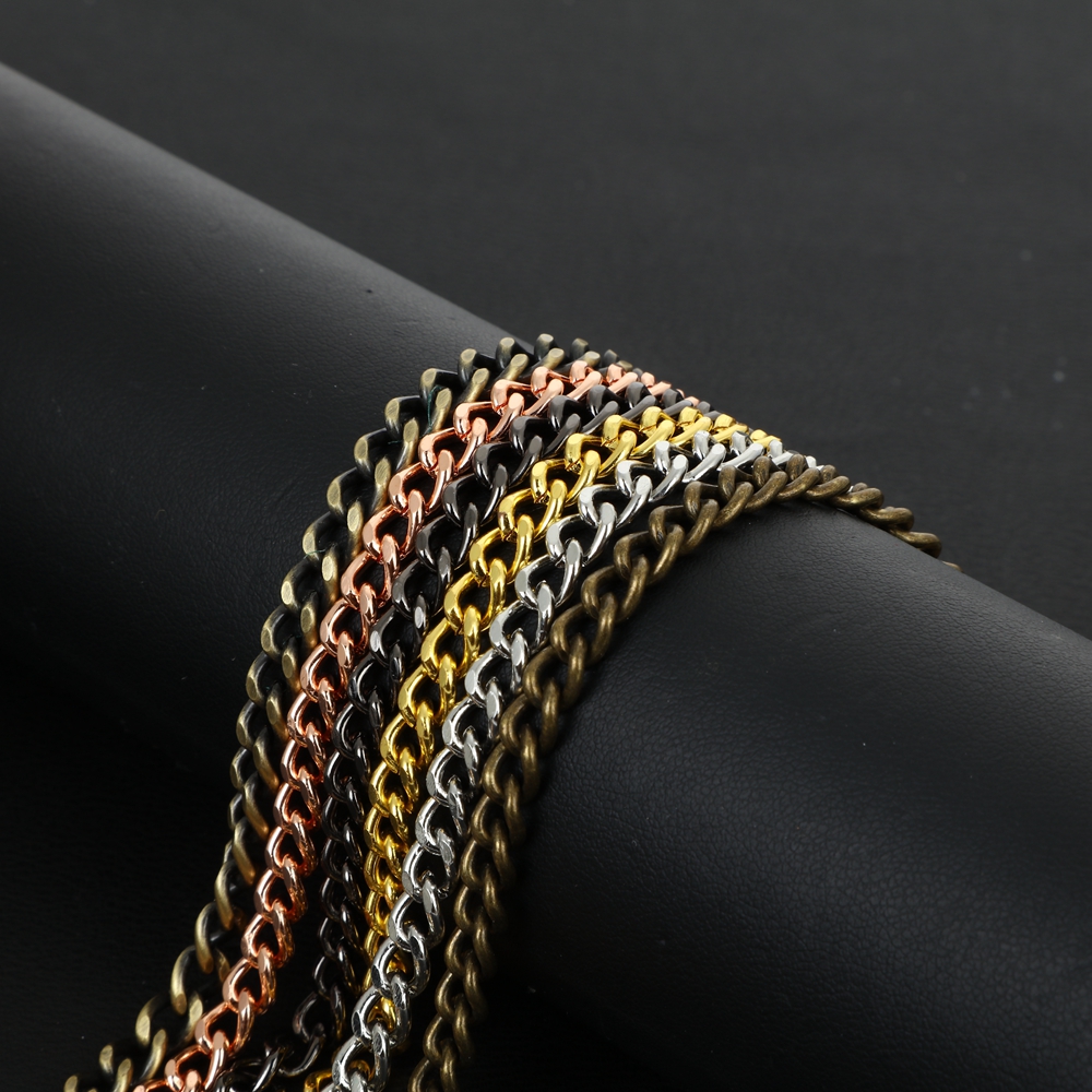 Reloj de bolsillo clásico de acero inoxidable, cadena plateada, negra, dorada, bronce, cadenas geniales, accesorios para relojes de bolsillo,