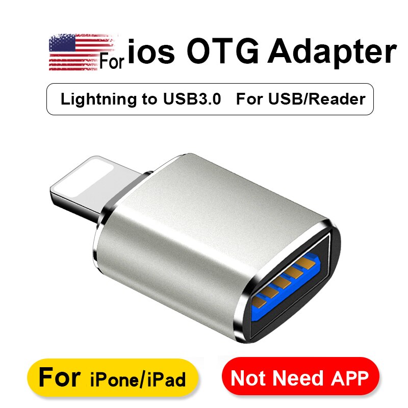 Blitz zu USB Kamera Adapter iphone SD Karte Leser mit Mikro SD Pro iPhone 7 8 6 6s Plus 11Profi/iPad/Maus/Keyborad Konverter: ip13-Silber-
