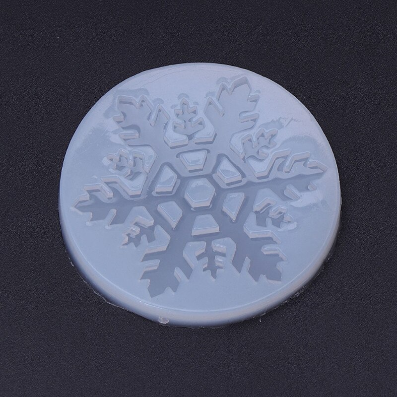 Silicone Mold Sneeuwvlok Kerst Diy Ambachten Sieraden Maken Hanger Epoxyhars: WHITE