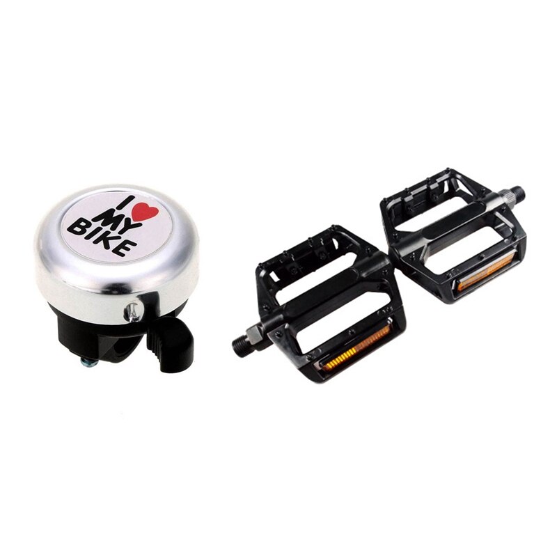 Ik hou van mijn fiets'fietshoorn - luide aluminium fietsring & fietspedalen aluminium behuizing voor racefietslager fietspedaal