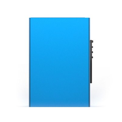 Metal Automatic Pop-Up Card Bag Male Business Card Bag Female Antimagnetic Ultra-Thin Simple органайзер для документ: Blue