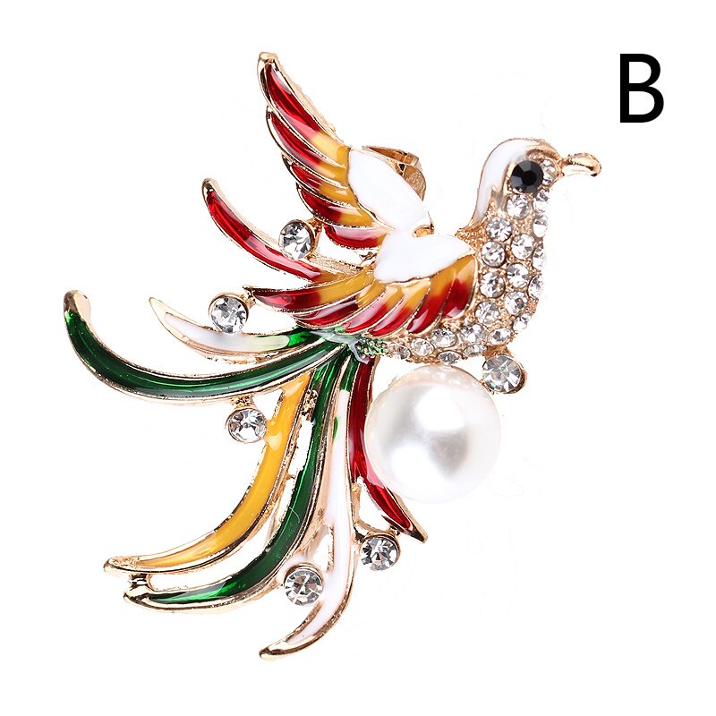 20 Stijlen Legering Dier Uil Strass Broche Vintage Shell Emaille Pins En Broches Voor Vrouwen Mannen Kleding Sjaal Sieraden: B1