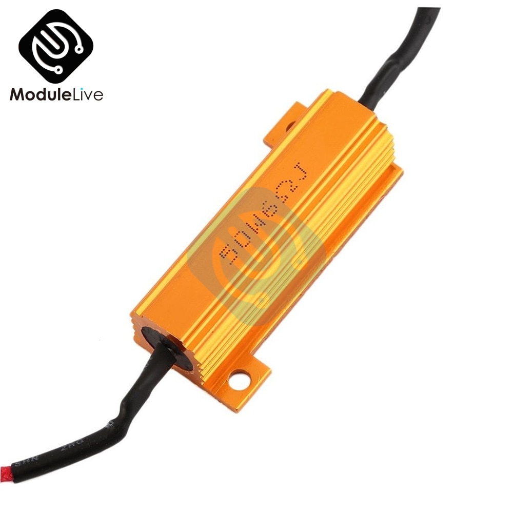 LED DRL Fog Turn Singal Load Resistor 5W-50W 6 ohm Two Cancellers For 12V Cars
