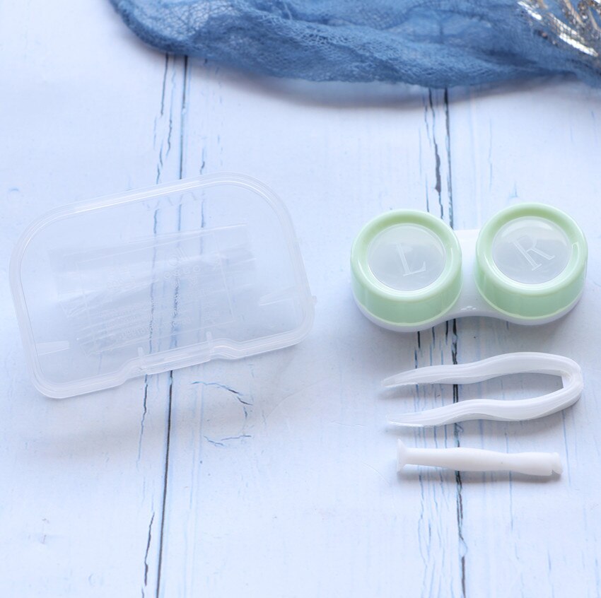 Estuche para lentes de contacto, caja para lentillas de viaje, 3 unidades
