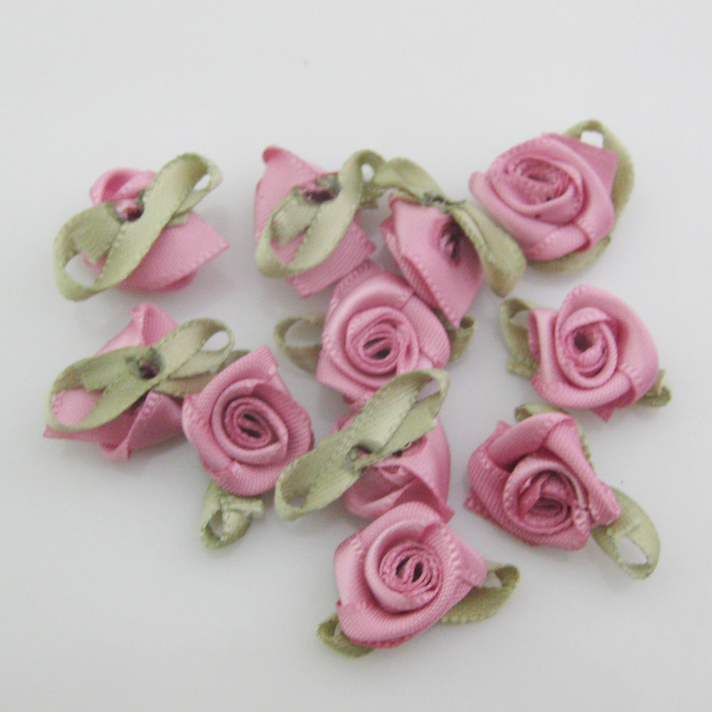 30 Farben zur Auswahl, 50 Stück, modische Rosenrosetten mit Blatt, Stoff, Blumen, Zubehör, DIY, Basteln, Nähzubehör