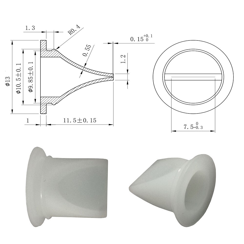10 pieces Transparent Silicone Duckbill Check Valve One-way Checkvalve 13 x 7.5 x 12.5mm for Liquid and Gas Backflow Prevent