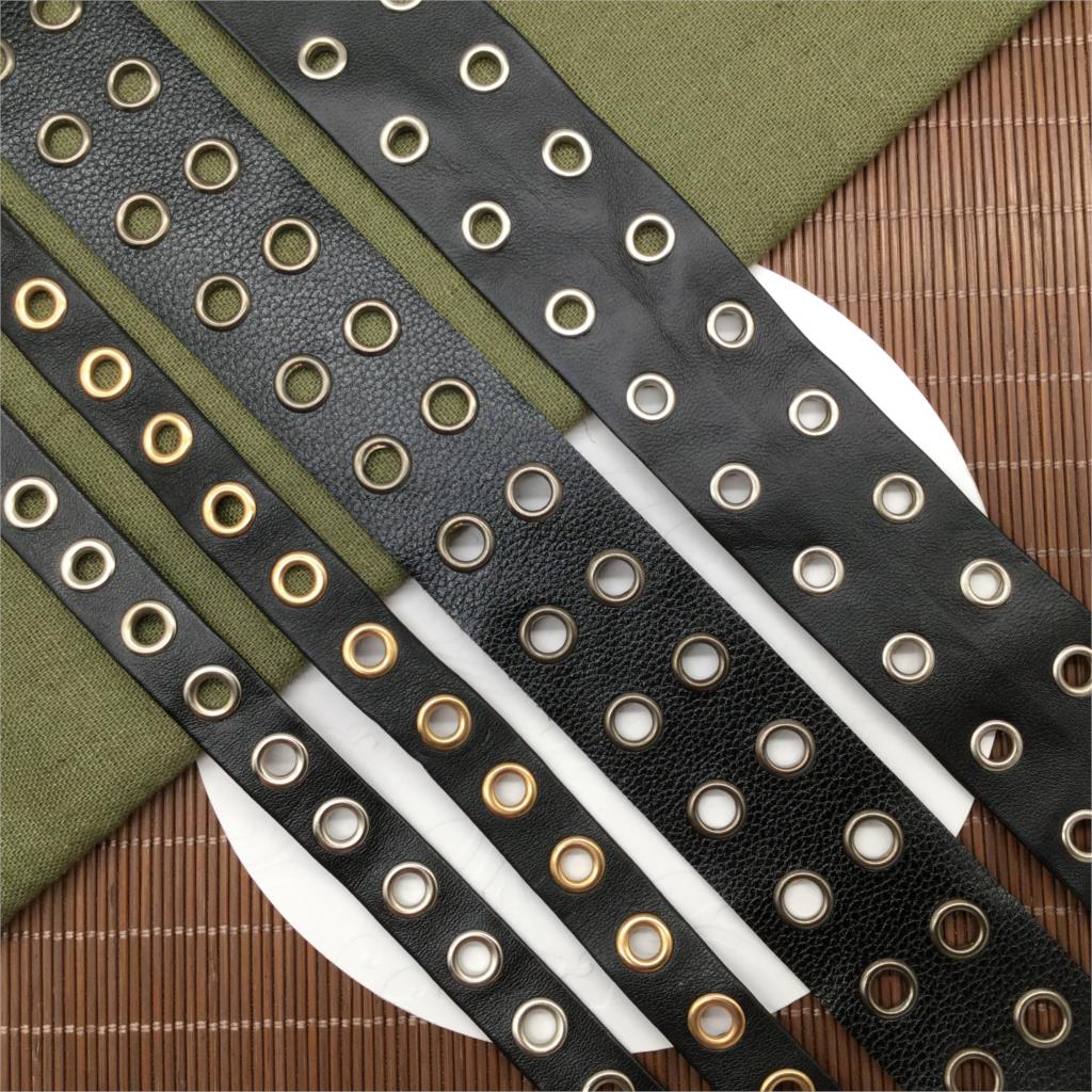 Bredde 15/35mm pu stoff med plaggøyer gjennomføring tape bånding trim tape diy for sko klut