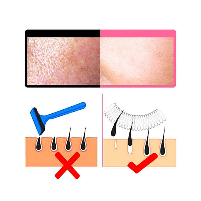 AD-Rolled Facial Hair Removal Threading Hair Removal Make Up Tool Women Face Care Health Beauty Epilator Shaving Makeup