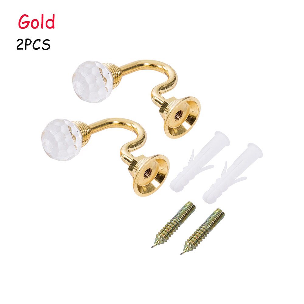 1pc magnetische gordijnbinders, haak, gesp, clip, gordijnbinder, polyester, decoratief accessoire voor thuis, gordijnhouder, riem: 2 stuks goud