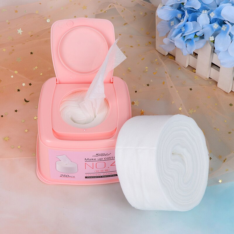 Skin Care Face Wash Pumping Paper Makeup Tools 250Pcs/Roll Cotton Pads Makeup Remover Wipes Facial Cosmetic Deep Clean tool