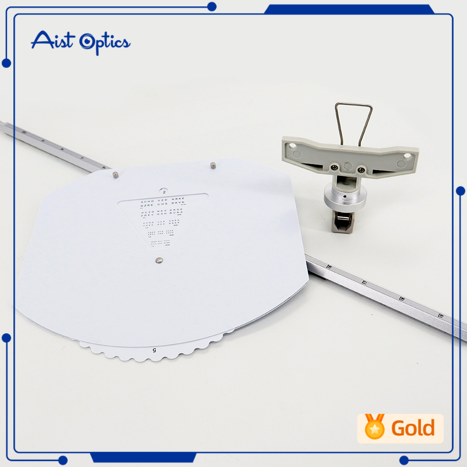 Optometric Phoropter AO Standard Near Vision Test Set of Near Rod &amp; Card &amp; Holder Two Section Post