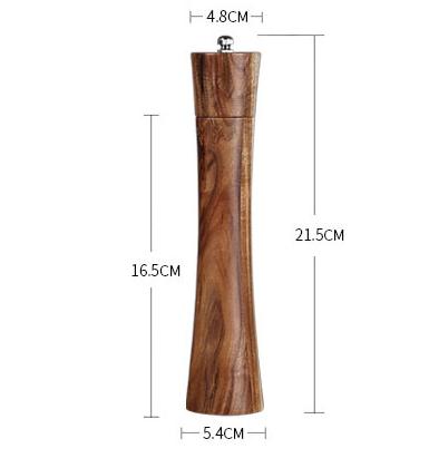 5" 8" 10" Salt and Pepper Grinder, Solid Wood Spice Pepper Mill with Strong Adjustable Ceramic Grinder Kitchen Cooking Tools: Grinder