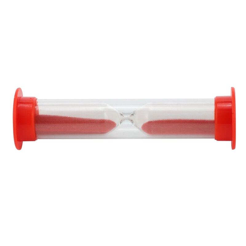 1 minuta śliczna plastikowa klepsydra z piaskiem czerwonym