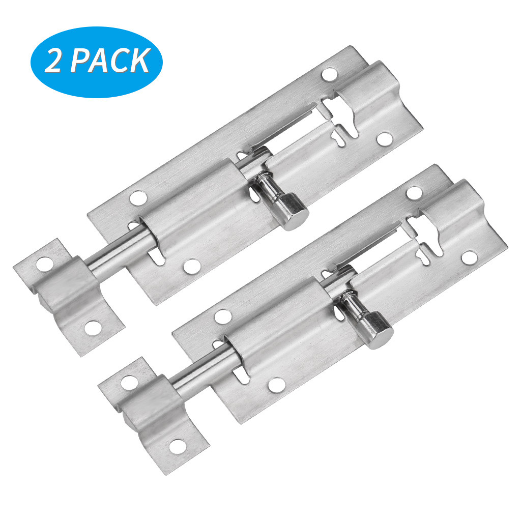 Door Security Slide Lock Refrigerator Lock Barn Door Freezer Lock Heavy Duty Solid Thicken Gate Door Sliding Lock Add Security: A
