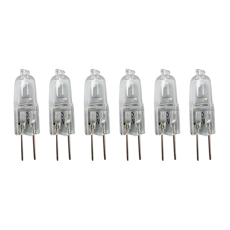 Tungsten Halogen Lamp,6Pcs for Wall Lamp Clear Glass Each with G4 Halogen Bulb 12V 20W for Oven Light