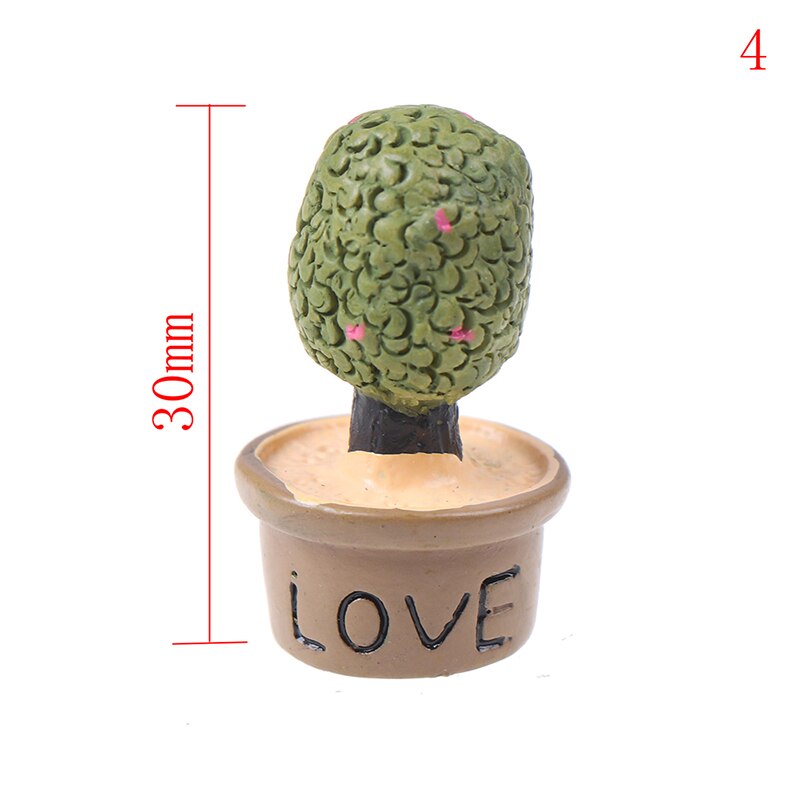 1/12 Dollhouse Miniature Accessories Mini Succulent Bonsai Simulation Potted Plant Model Toy Doll House Decoration