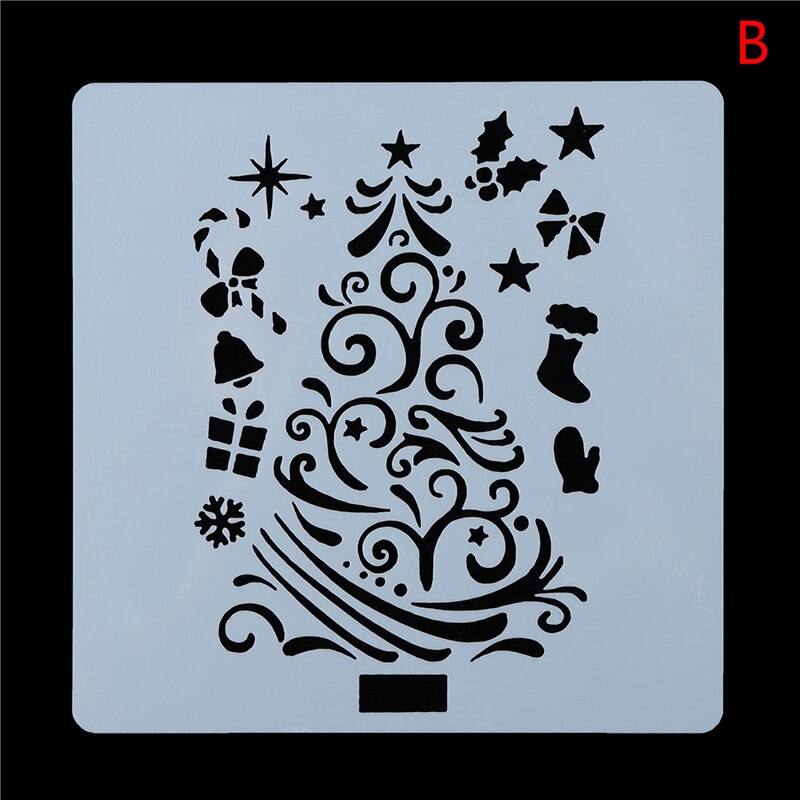 DIY Christmas Embossing Paper Card Template Craft Layering Stencils For Walls Painting Scrapbooking Stamp Album Decor 13x13cm