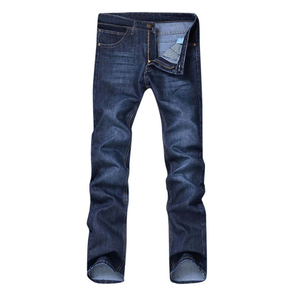 DOUDOULU Men's Casual Autumn Denim Cotton Hip Hop Loose Work Long Trousers Jeans Pants men jeans pants slim fit #30