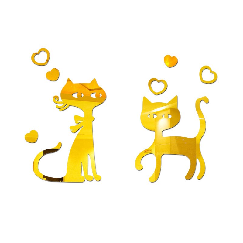 Pegatina de pared con letras Love de espejo 3d extraíble para decoración del hogar, calcomanías artísticas decorativas para decoración de habitaciones