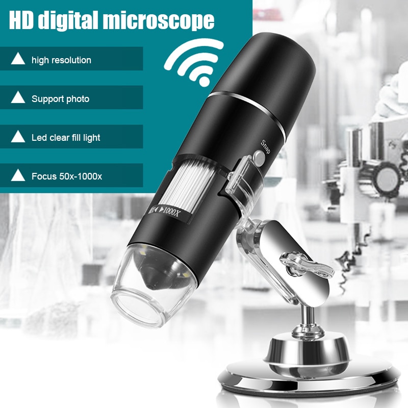 Wireless Digital WiFi USB Microscope Camera 50X to 1000X Magnification Mini Handheld Endoscope TP899
