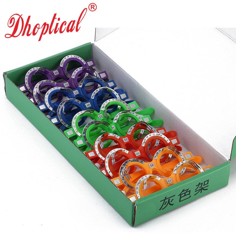 trial frame set ,colorful trial frame 52mm~70mm pc material for glasses shop and optical hospital by dhoptical