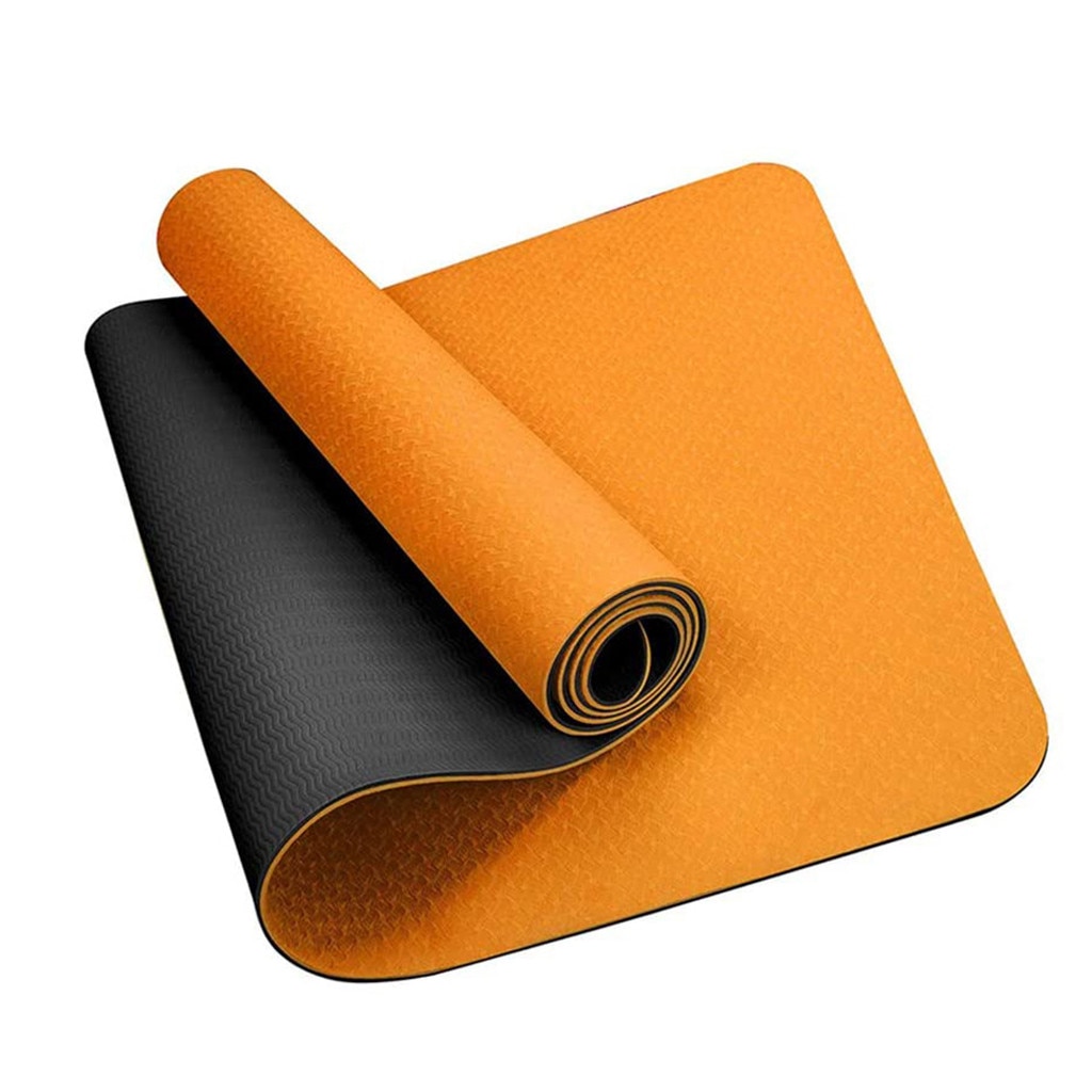 Yoga Mat Met Mesh Bag 6Mm Dikke Antislip Gym Oefening Fitness Pilates Non Slip Fitness Oefening Mat Oefening mat #30: Orange