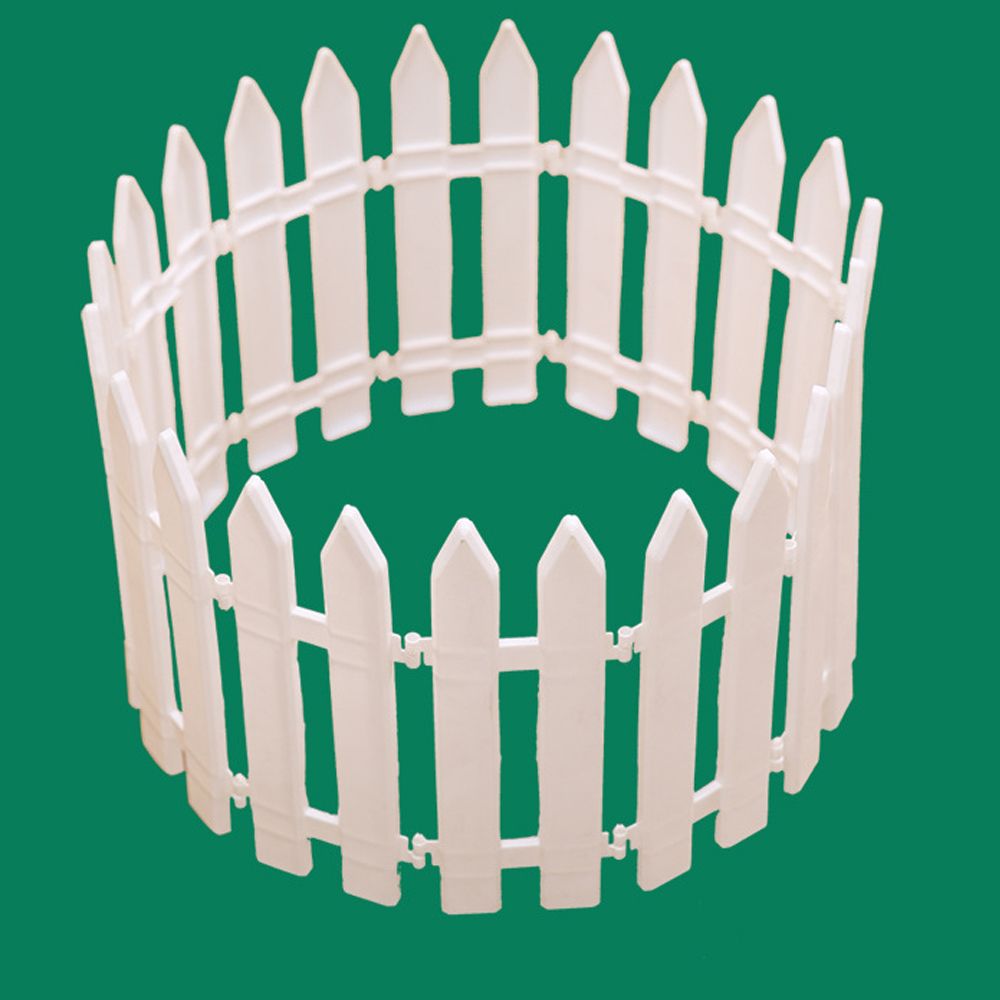 Indoor Home Plastic Courtyard Christmas Tree Fence Garden Guardrail White PVC Decorative Barrier