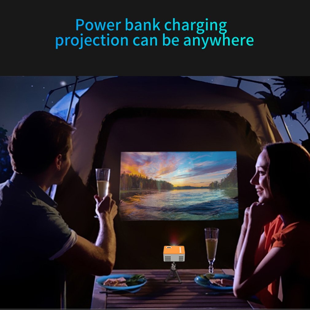 Uc28d mini projektor led bärbar hem usb mobiltelefon 10 ansi 480*272 tf kort av  ir 5v 2a u disk dvd tv box 3.5mm av