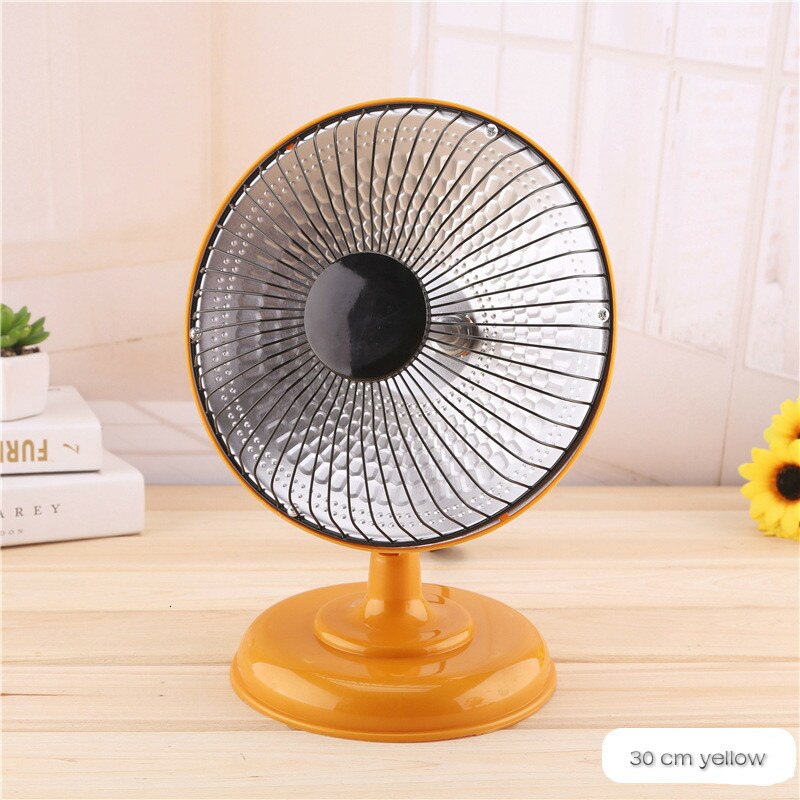 Portable Electric Air Heater Warm Fan 220V 200W Space Home Office Winter Warmer Fan Air Heater Stove Radiator Warmer Machine: 30cm Golden