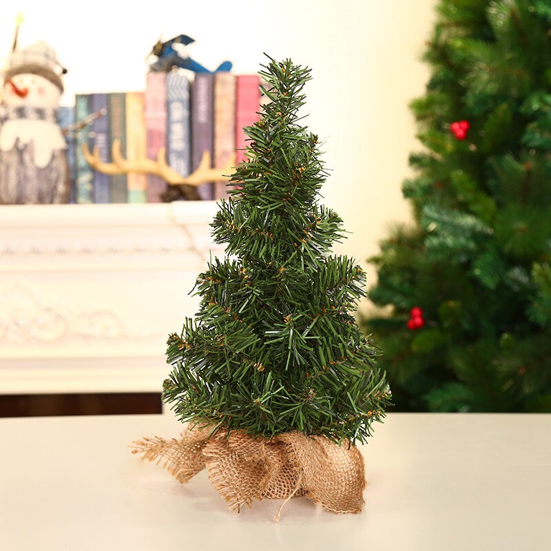 Mini Jute Kerstboom, Kerst Dag Mall Venster Desktop Plant Decoratie 20Cm Of 30Cm