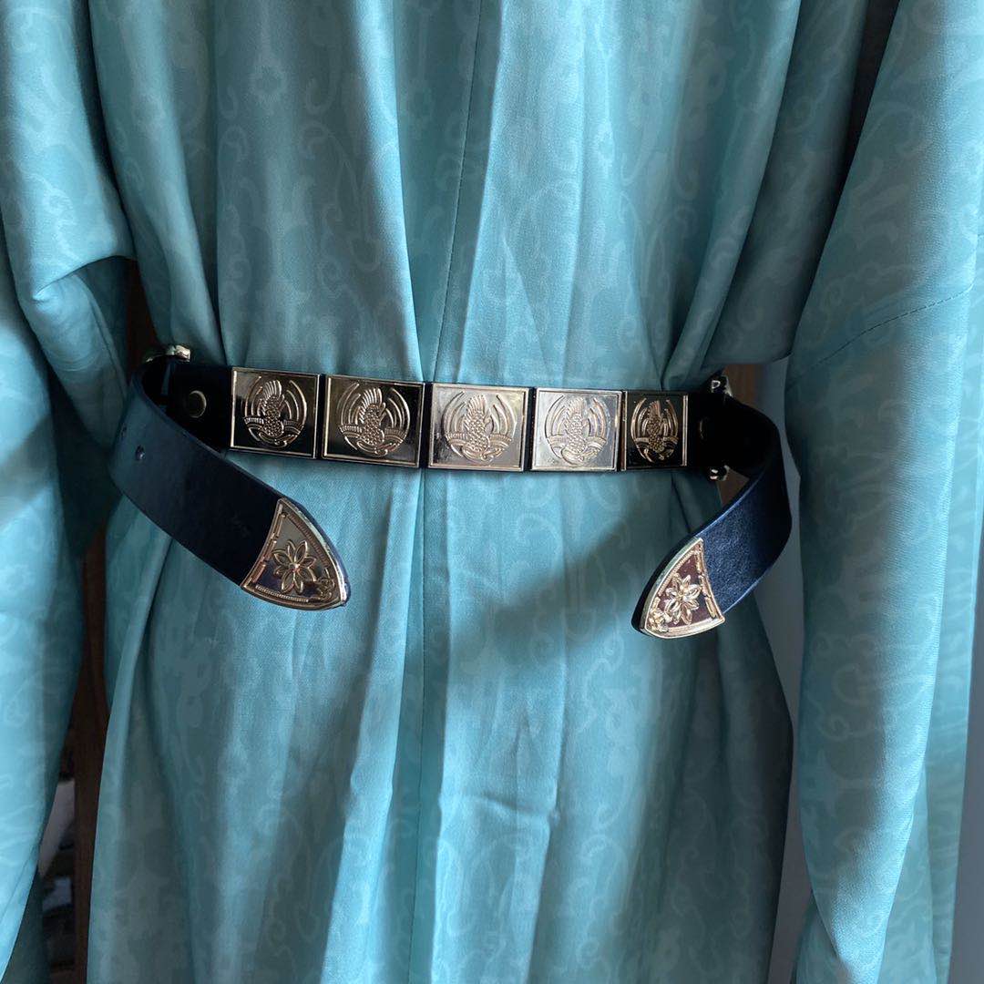 2022 chinese men&#39;s hanfu belt leather belt men&#39;s chinese rivet buckle punk belt men&#39;s rock style cowboy metal belt waistband
