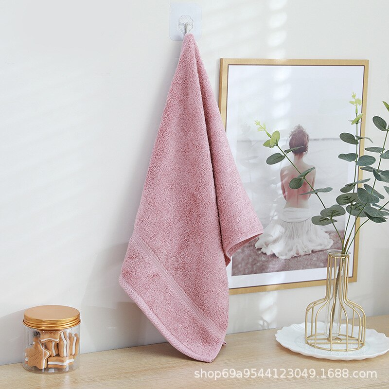 Fibra de bambu cozinha microfiber toalha de praia 34*75 liso do agregado familiar diário engrossado macio rosto toalha toalhas banho do banheiro: Rosa