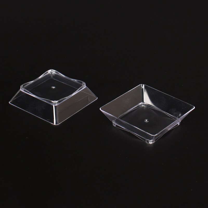 mini plast dessertretter smaksprøver shotglass klar kaketallerken til buffet fest bryllup valentinsdag ordning