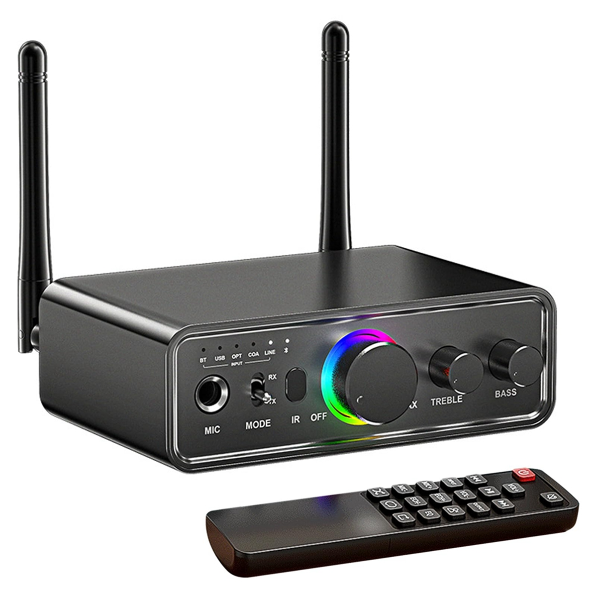 ABAC-Bluetooth 5.3 Transmissor Receptor 2 em 1 Adaptador de áudio sem fio para TV/PC/fone de ouvido/KTV/estéreo doméstico