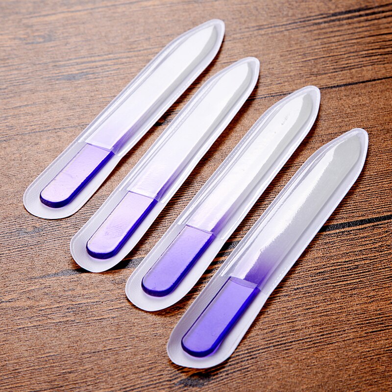 4 Stuks Nagelvijlen Crystal Glass File Buffer Manicure Apparaat Nagels Slijpen Scrub Polijstmachine Kit Nail Polijsten Decoraties Tool