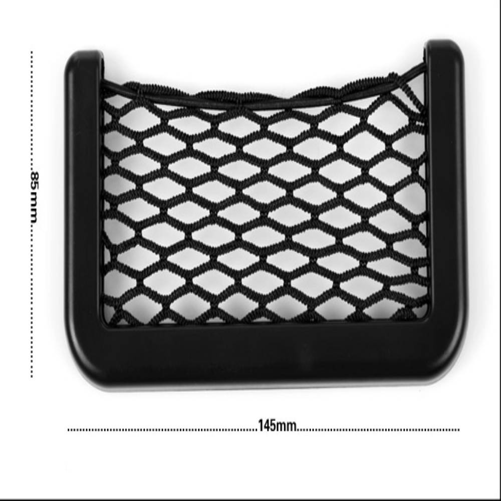 85X145mm Auto Mesh Netto Doos Opbergtas Auto Gereedschap Styling Bagage Holder Pocket Sticker Kofferbak Organisator Bagagenet: Black