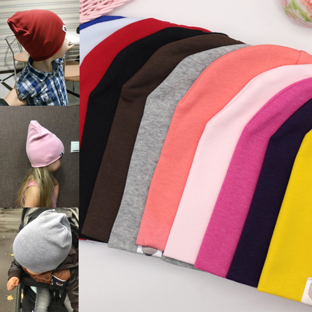 Hat Novelty Hip Hop Baby Street Dance Cotton Spring Autumn Scarf Boys And Girls Solid Color Children Warm Winter Cap