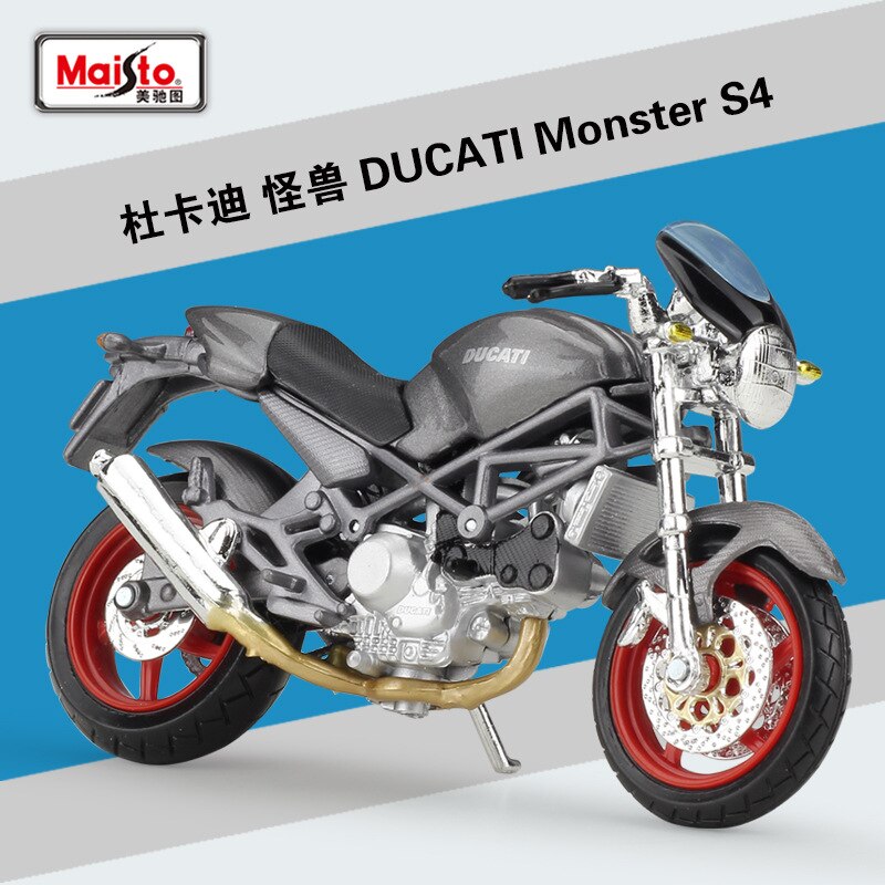 Maisto NUOVO 1:18 DUCATI panigale v4 Pressofuso In Lega Modello di Moto Praticabile Shork-Assorbitore Giocattolo Per I Regali Dei Bambini Toy Collection: Monster S4