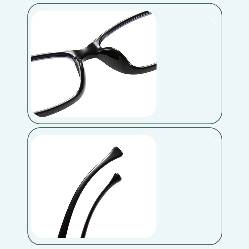 Gafas de luz azul para ordenador para niños Filtro de protección para ojos, marco Rectangular, bloqueador de rayos UV, lente de lectura falsa para juegos