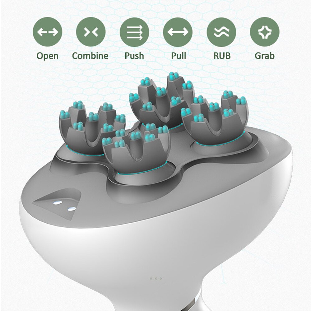 Masseur de tête électrique 3D étanche, Vibration sans fil, Massage du cuir chevelu, prévient la perte de cheveux, soulage la Migraine, Rechargeable par USB