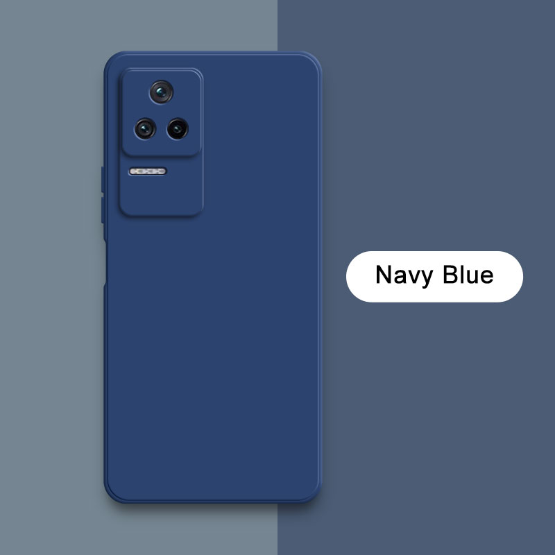 Coque arrière carrée originale en Silicone liquide pour Xiaomi POCO F4 GT 5G, étui de protection souple pour appareil photo, mignon, sac Funda: Néoprène / Gris foncé