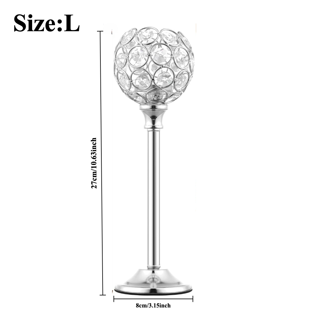Bougeoirs en métal photophore en cristal moderne, 1 pièce, décor d'église pour fête de mariage, centres de Table à manger, décoration de chandelier: Doré