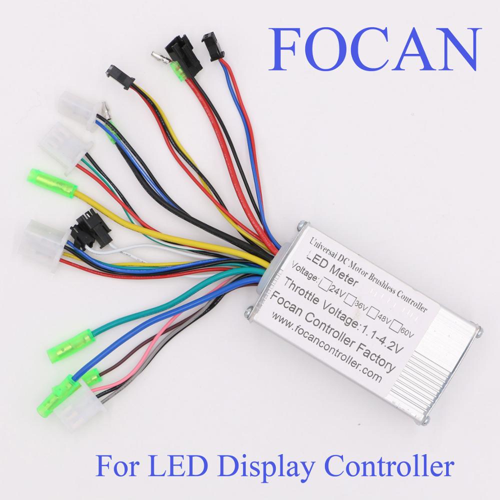 24V 36V 48V Brushless DC BLDC motor controller with LED display plug for ebike Scooter Tricycle Accessories