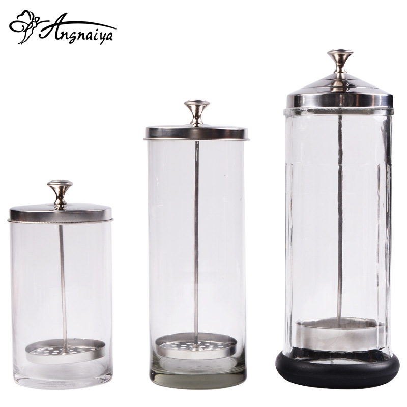 1Pcs Manicure Tools Disinfection Cup Salon Manicurist Sterilization Container Sanitizer Glass Nail Disinfection Cup 9 Inch