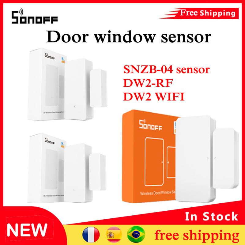 8 pces sonoff sem fio porta janela sensor DW2-RF DW2-WIFI SNZB-04-zigbee sem fio porta/janela ímã sensor compatível com ifttt